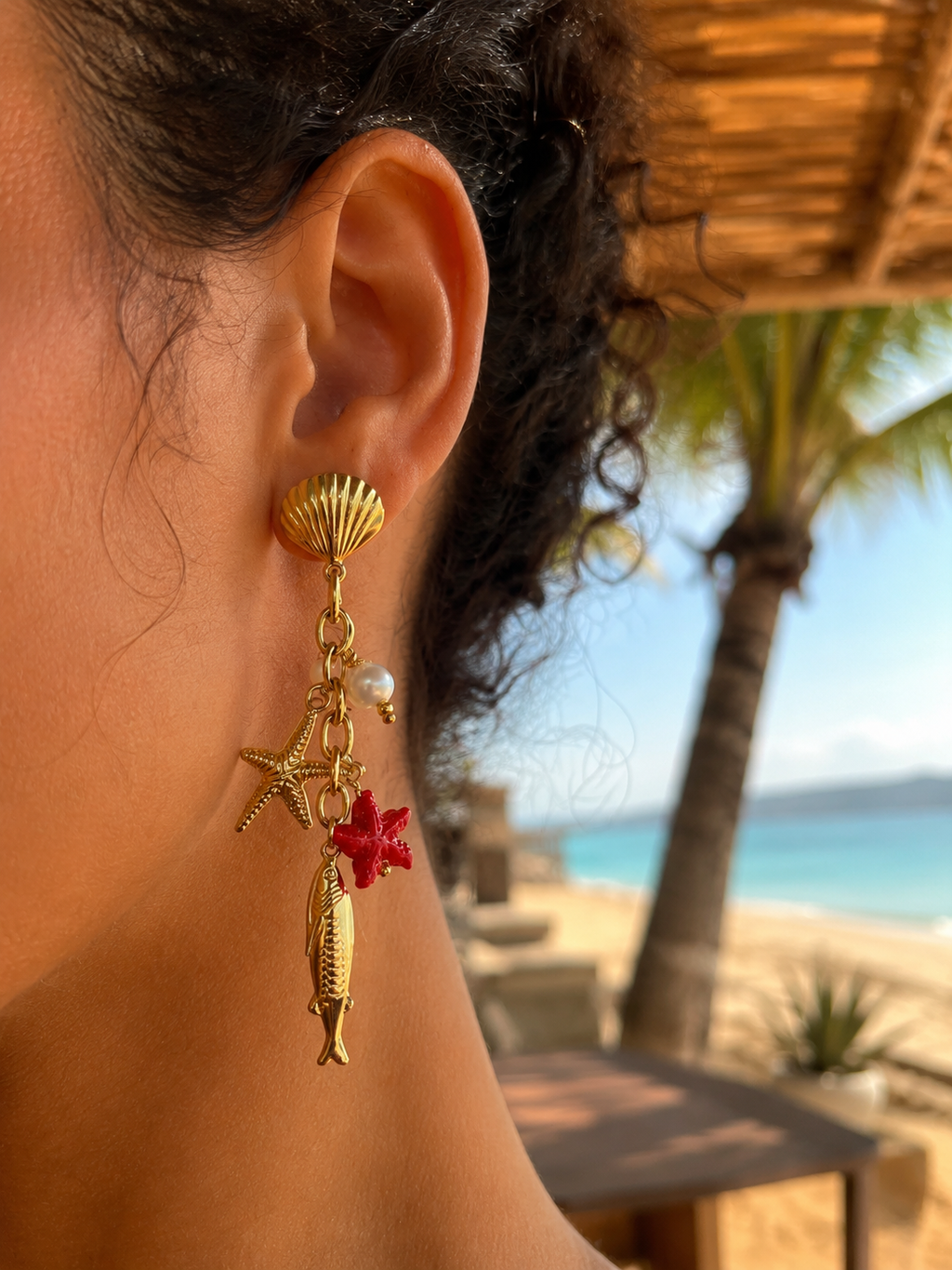 Rivage-Boucles d'oreille Coralia
